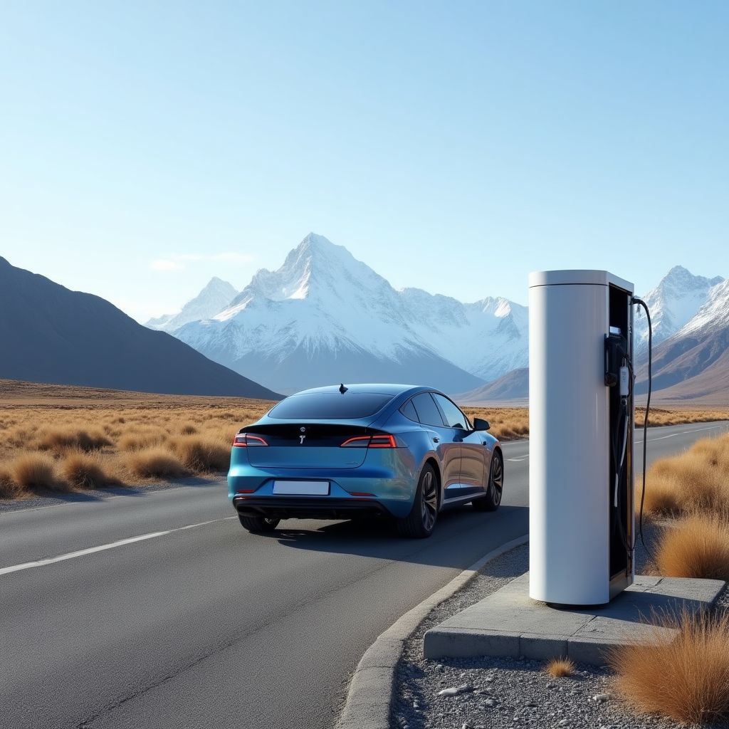 Estación de carga rápida en la Ruta 40