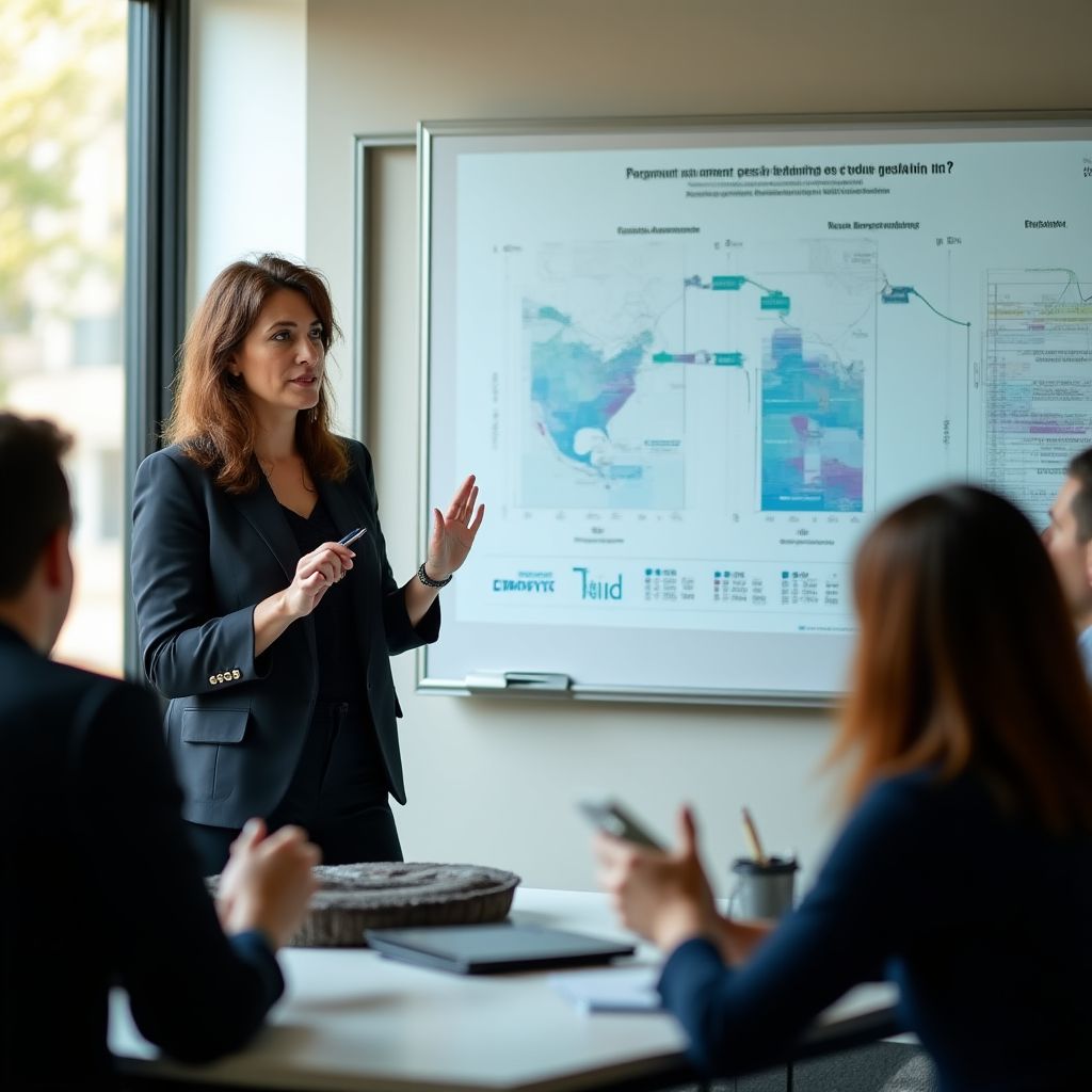 Consultor explicando beneficios fiscales para vehículos eléctricos